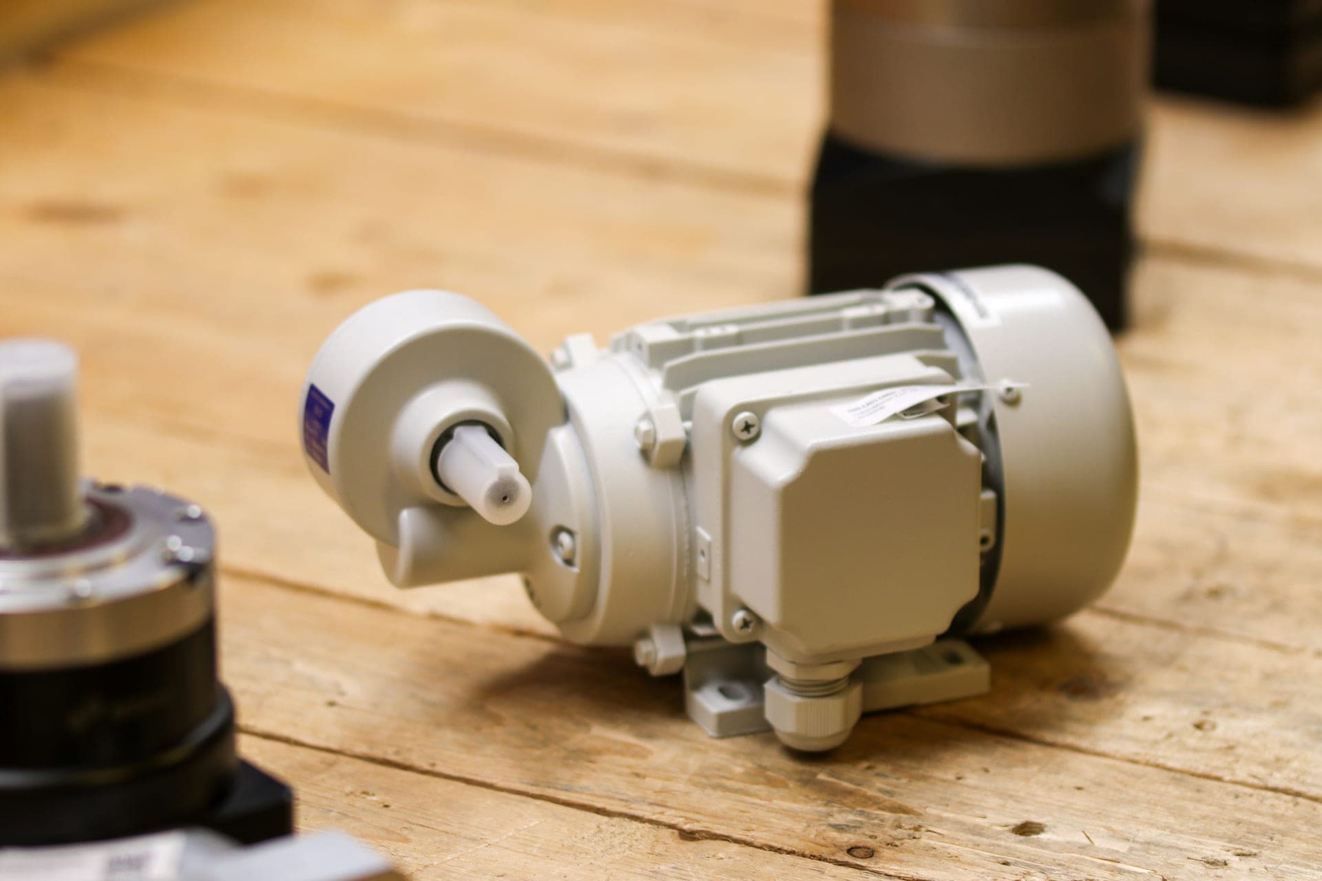 Close detail of an electric motor and windings