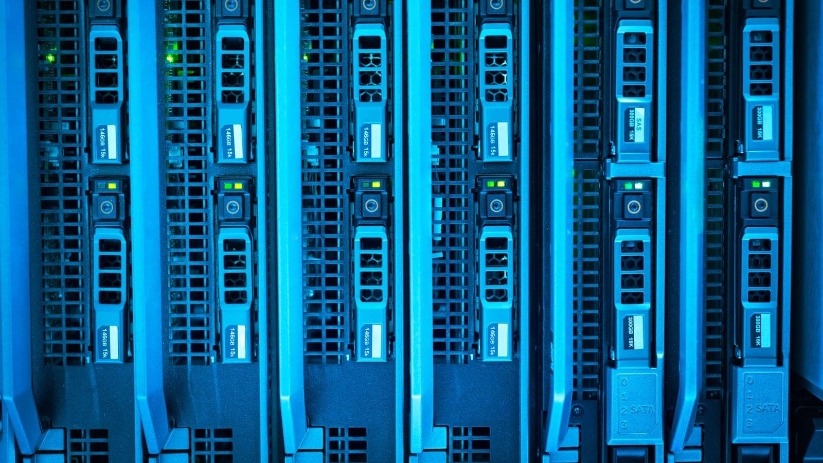 Network equipment mounted in a rack