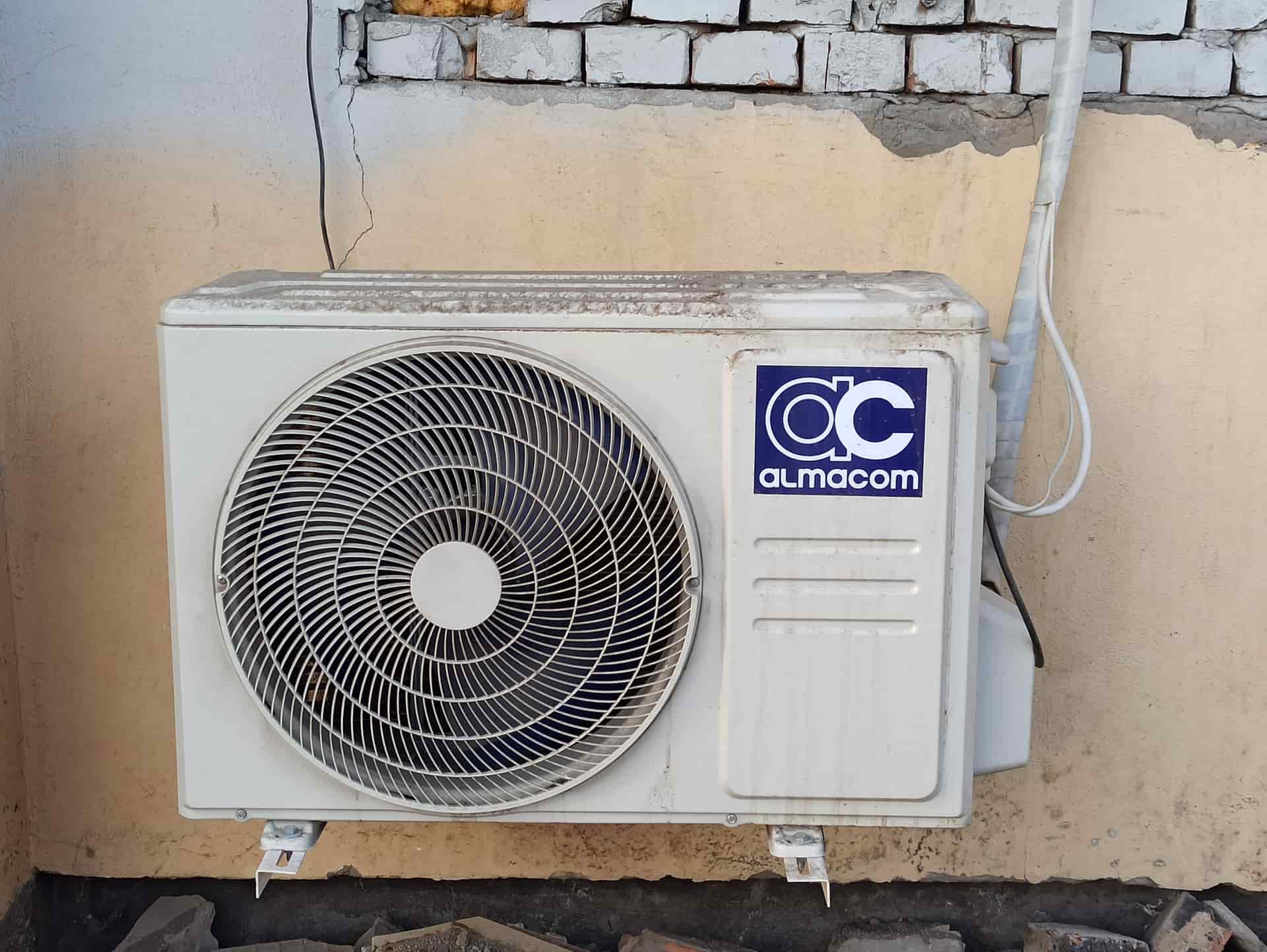 A wall-mounted mini-split indoor unit above a doorway